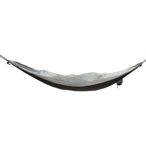 Hamac de Camping Portable Nylon 210T 260x140cm Noir Résistant 250kg avec Sangles et Sac de Rangement Compact Idéal Voyage (1/4)