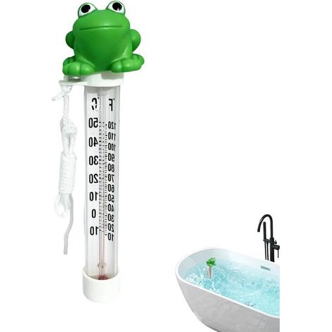 Termometro galleggiante per piscina Frog Pool - Misuratore di temperatura dell'acqua - Ampio display - 14,4 cm - Verde (1/5)