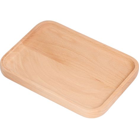 Plateau de service rectangulaire en bois pour apéritifs, repas et collations - Idéal pour maison et restaurants (1/5)