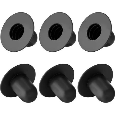 6er-Pack Dichtungsstopfen-Set für Intex/Bestway-Filter – Schwarz (1/5)