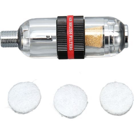 Filtre à eau et huile pour pistolet à peinture, 3 couches de coton, installation facile, noir - Remplacement d'accessoire aérographe (1/5)