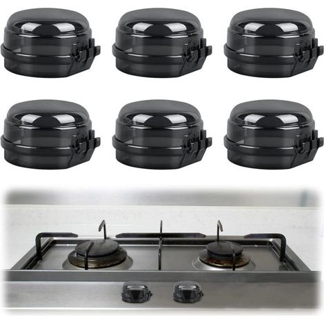 Ensemble de 6 protections pour boutons de cuisinière, protections pour cuisinière à gaz, boutons de sécurité. (1/5)