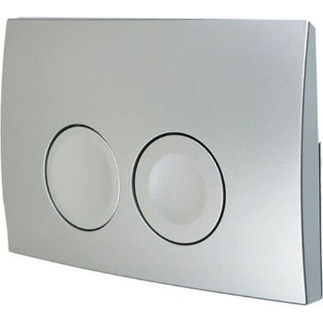 Geberit Delta 21 Ersatz-Unterputz-Betätigungsplatte, 2 Spülanschlüsse, silber (nicht original)