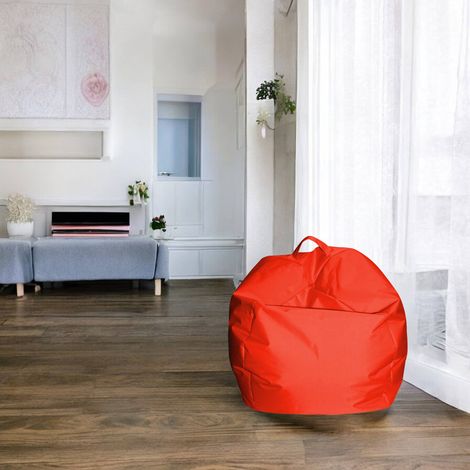 Dmora Puf elegante, color naranja, Medidas 65 x 50 x 65 cm, con embalaje reforzado (1/3)