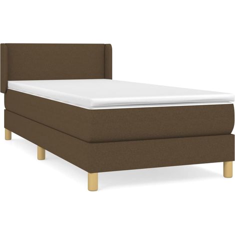 Maison Exclusive - Boxspringbett mit Matratze Dunkelbraun 80x200