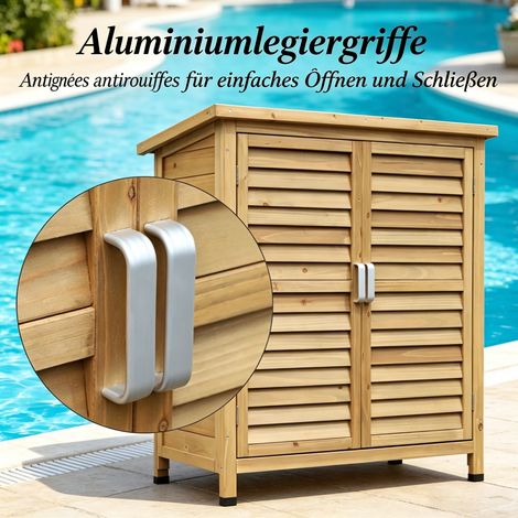Coffre de jardin extérieur, meuble à outils résistant, abri de stockage pour espace vert, rangement compact pour terrasse et jardin. (1/5)