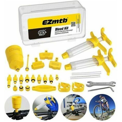 Entlüftungsset für Fahrradbremsen, Hydrauliköl, kompatibel mit Shimano, Magura, Tektro und SRAM – Professionelles Fahrradreparaturwerkzeug (1/5)