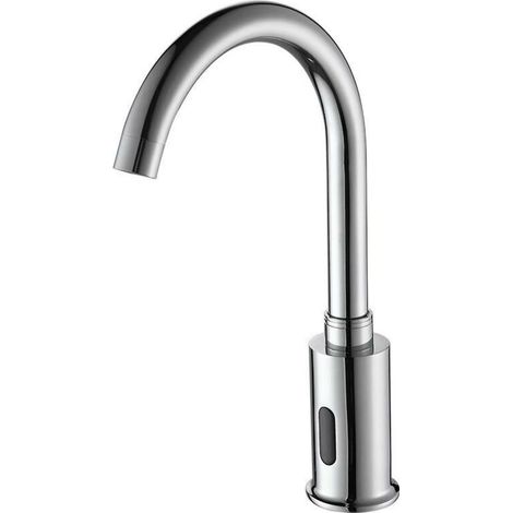 1 robinet à induction infrarouge, eau chaude et froide intelligente, débit aéromixé anti-éclaboussures, pour salle de bain et cuisine