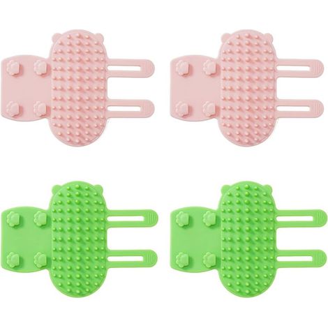 4 Pièces Nettoyer De Poils De Chat, Outil De Beauté De Chat, Pinceau De Nettoyage en Silicone, Brosse De Nettoyage De Sangle Réglable, Pinceau De Nettoyage De Poils De Chat Créatif. (1/5)