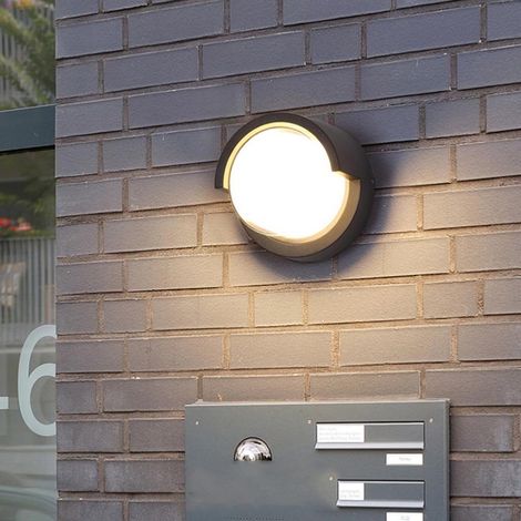 Applique Murale LED 15W Noire Ronde IP65 CCT avec Cache - 3000K/4200K/6400K - SILUMEN