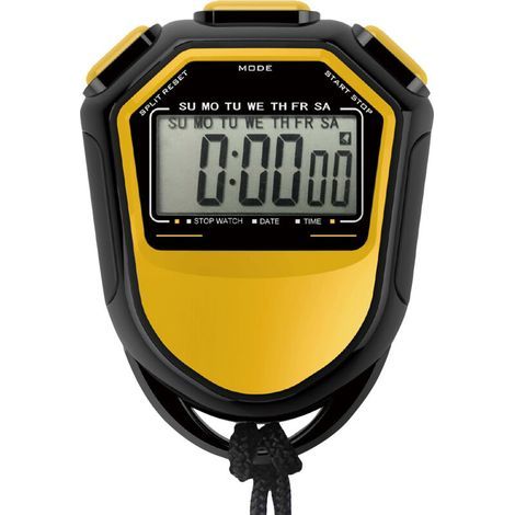 Chronomètre numérique étanche avec écran LCD et bracelet pour la natation, la course à pied, le football et l'entraînement (1/5)