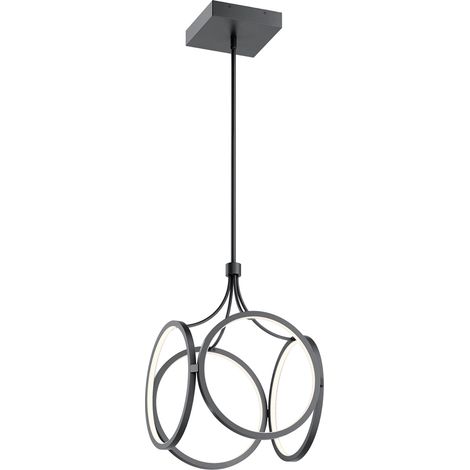 Elstead Kichler Ciri Plafoniera a sospensione LED integrata Nero opaco, 3000K (1/5)