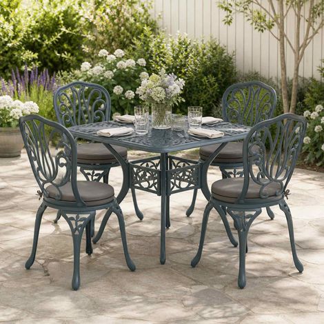 vidaXL Cojines de Asiento de 4 Piezas SOEST 4 uds. 100% Poliéster (1/5)