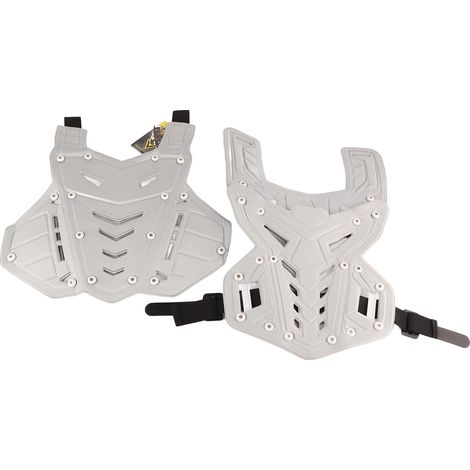 Nouvel équipement de protection pour moto tout-terrain, idéal pour les sports de plein air. Résistant aux chocs, respirant, il comprend des protections pour le torse et le dos (avant et arrière), blan (1/5)