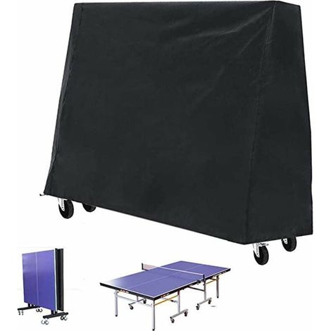 Copertura per tavolo da ping pong FOREHILL - per uso interno ed esterno, con coulisse sul fondo (165×70×185 cm) (1/5)
