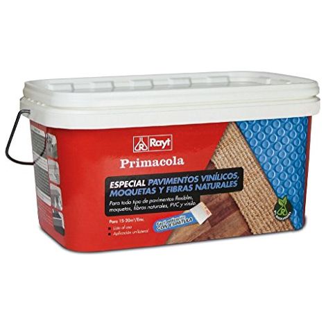 Colle acrylique sols pvc, tapis 5 Kg avec spatule Rayt