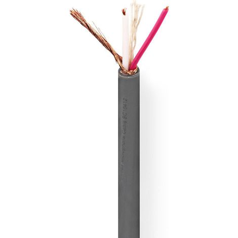 Cable de microfono 2 x 023 mm cobre 1000 m redondo pvc gris oscuro bobina (1/2)