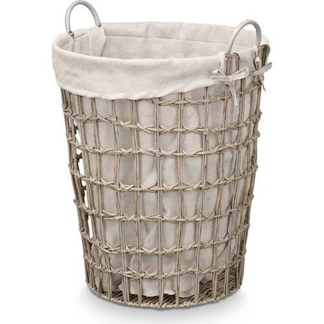 Kipit Runder Wäschekorb Grau und Natur 43 x 46 cm (1/3)