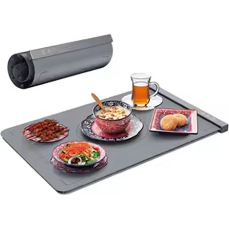 TRADE SHOP - Vassoio Riscaldante Scaldavivande Elettrico Tappetino Pieghevole Flessibile In Silicone -