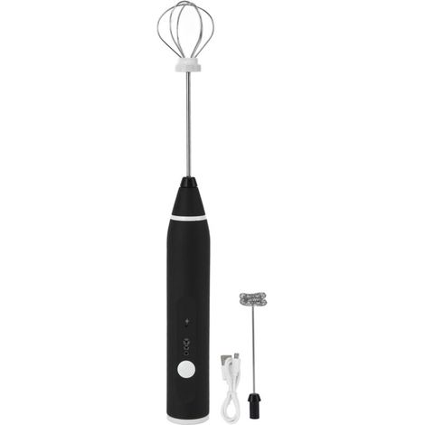 Batidora de mano eléctrica, 3 velocidades, sonda desmontable de acero inoxidable, mini batidora de mano eléctrica, cuchilla flexible antiadherente