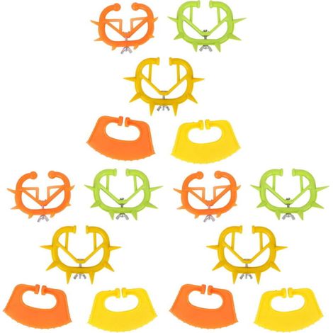Anneaux Nasaux pour Bovins, Lot de 15 Anti-sevrage 5 Modèles 3 Couleurs, Orange pour Élevage (1/5)