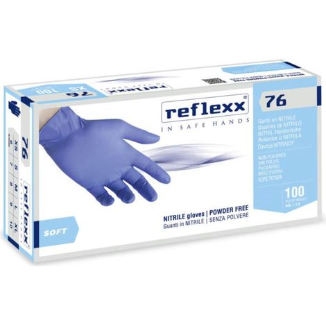 Reflexx R76 Nitrilhandschuhe ohne Puder, 100 % latexfrei, 3,5 gr, Kat.3, 100 Stück, XL