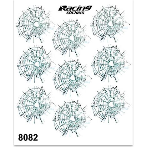 Adesivi Stickers Medi Fori Proiettili 13,5 x 16 cm (1/4)