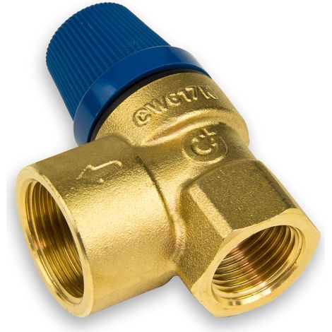 Caleffi 531480 Valvola di Sicurezza a Membrana 1/2" x 3/4", Multicolore