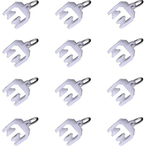 Lot de 60 poulies silencieuses pour rail de rideau crochets et glissières pour rail accessoires de montage DIY (1/5)