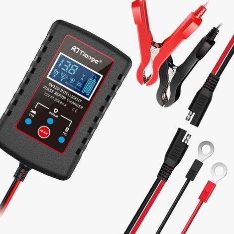 pair Chargeur de Batterie Intelligent 6V/12V 1.75A Entièrement , Mainteneur de Batterie de Camion, Moto, Voiture, RVS et Les Batteries