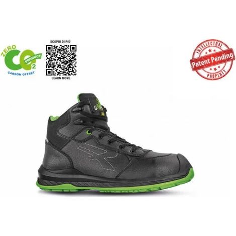 Scarpe antinfortunistiche alte U-Power Niagara S3 CI SRC ESD - 41 - Nero/Verde