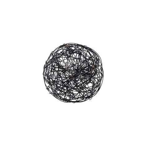 LED-3D Kugel "Trassel", schwarz, Aluminium, 30 cm