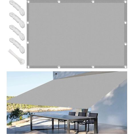 Voile-D'ombrage Imperméable Rectangulaire 2x2M Bâche Dombrage Voile Solaire Pare-Soleil Jardin Balcon Toile-Ombrage UV Protection (1/5)