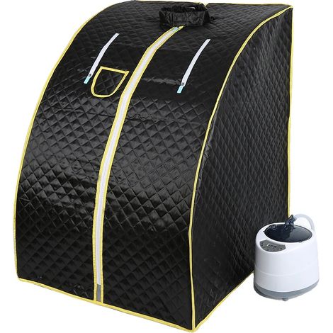 Sauna à vapeur, Design portable, Température réglable, noir (1/2)