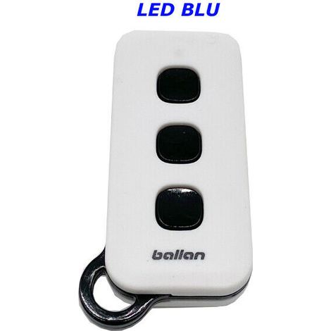 Telecomando Ballan Tmx Led Blu 433.92 Mhz 3 Canali Radiocomando Rolling Code