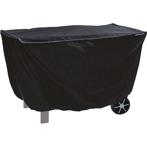 Housse pour barbecue/plaque de cuisson - Rectangulaire - Déperlante et imperméable - Dimensions : L.125 x l.60 x H.80 cm (en moyenne) - Noire (1/4)
