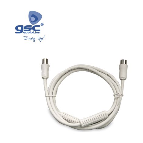 Koaxial Extender Stecker auf Buchse Weiß / 2,5 M + Filter GSC 002601351