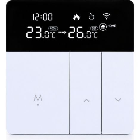 Thermostat Wi-Fi blanc pour chauffage hydraulique, 3 A, contrôle via application mobile (1/5)