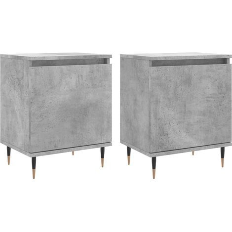 Maison Exclusive - Comodini 2 pz Grigio Cemento 40x30x50 cm in Legno Multistrato