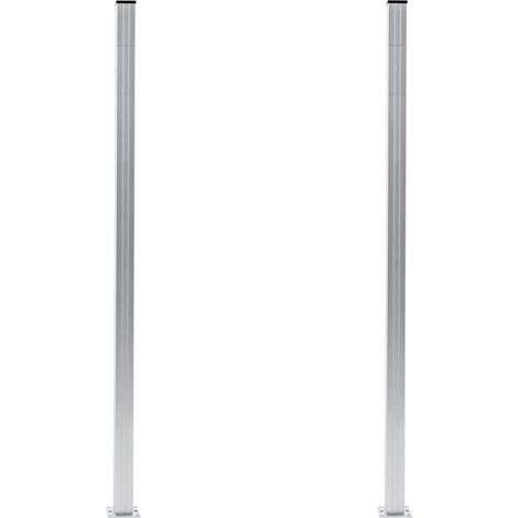 Pali per Recinzione 2 pz in Alluminio 185 cm (1/3)