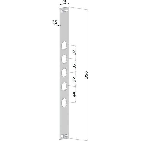 Contropiastra p/serrature porte blindate in acciaio inox int.37 cp2530 - (cp2530xai37)