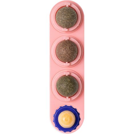 3-in-1-Wandspielzeug mit Katzenminze – Bissfeste, leckbare Katzenminze-Bälle – Haustierprodukt