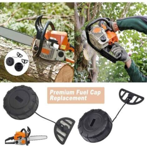 Lot de 2 bouchons de réservoir d'huile pour tronçonneuses STIHL MS180, MS170, 018, 017, MS 180 et 170. Pièces détachées pour tronçonneuses. (1/4)