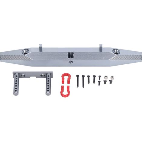 Pare-chocs arrière RC haute simulation anti-collision en alliage d'aluminium pour MN999 / TRX4 / SCX10 90046 90047 / AXIAL 103007 Titanium (1/5)