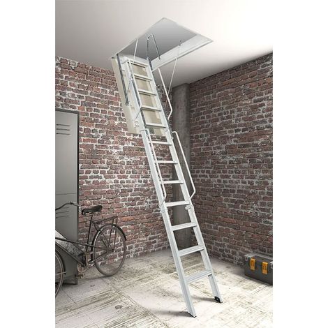 Leiter mit Falltür 180x70cm - Höhe von 4,26 bis 4,36m - ACITRE/180-70-436