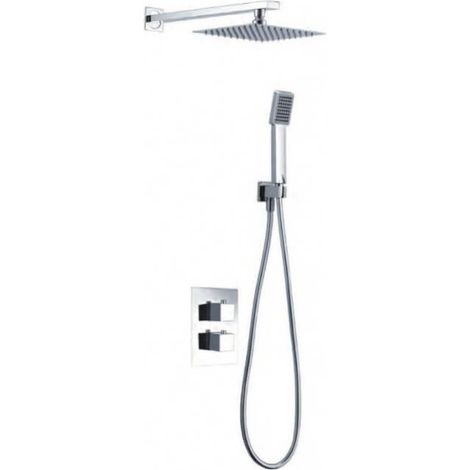 Conjunto termostático de 3 módulos para ducha con un diseño moderno de acabado cromado Cies de Imex