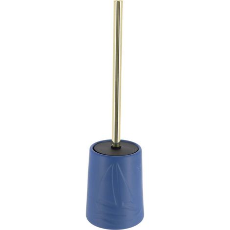 Runde toilettenbürste aus stein mit schiffsdekor - marineblau - Tendance