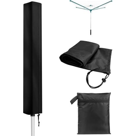 Housse Séchoir Parapluie Imperméable 210D Oxford Coupe-Vent, Linge Etendoir Linge Jardin Extérieur (16x16x180cm) (1/4)