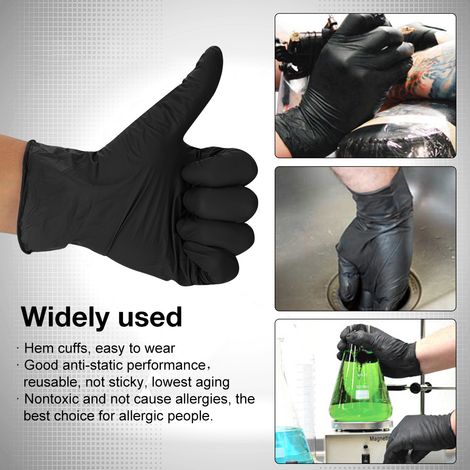 500 gants d'examen jetables en latex et nitrile, sans poudre, à usage médical et industriel (1/5)