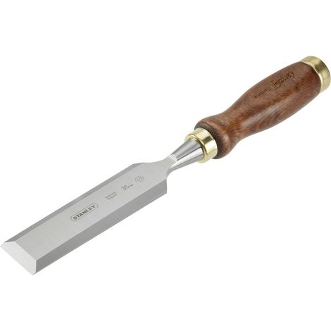 Stanley – Ciseau à bois de sculpteur 35 mm – Lame en acier trempé – Manche en frêne verni – Coupe nette pour menuiserie